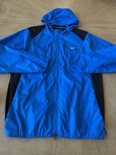 Nike Dri-Fit Track Jacket Swoosh Long Sleeve Windbreaker Golf Men  s Large Blue