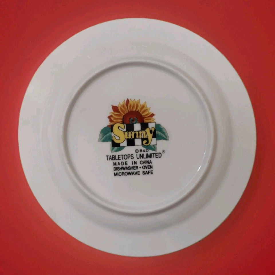 Sunny Collection By B & D Tabletops Unlimited 8" Ceramic Plates - Image 3 of 4