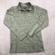 Kuhl Sweater Boys Large Green Alloy 1/4 Zip Pullover Long Sleeve Mid Layer Youth