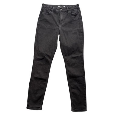 Old Navy High Rise Super Skinny Jeans Women's 6 Black Stretch Denim Y2K