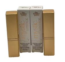 (2) The Beauty Spy Custom Color Hydrating Lipstick .15 oz NIB (Gold Flower)