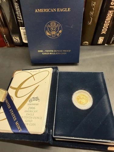 🌟 2006 $5 1/10 oz American Gold Eagle PROOF Coin BU UNC w/ COA
