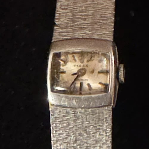 Woman's Vintage ROLEX Precision,18k case and S/S band...RUNNING