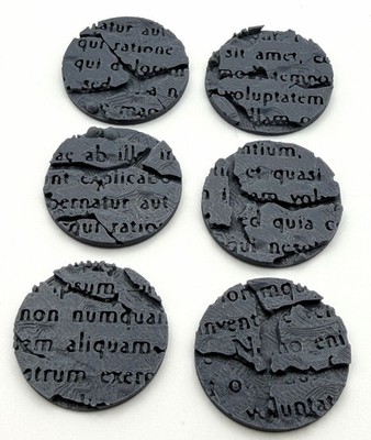 18x 32mm Arcane Temple Script Bases for Fantasy Miniatures
