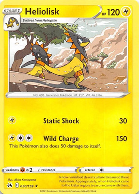 Heliolisk 050/159 Crown Zenith Pokemon 003361