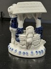 Vintage Porcelain Blue Boy Wishing Well With Dog Watching With “N” Marking — photo 6
