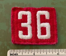 Vintage TROOP 36 Boy Scout Red White Unit Number PATCH BSA RWS Scouting
