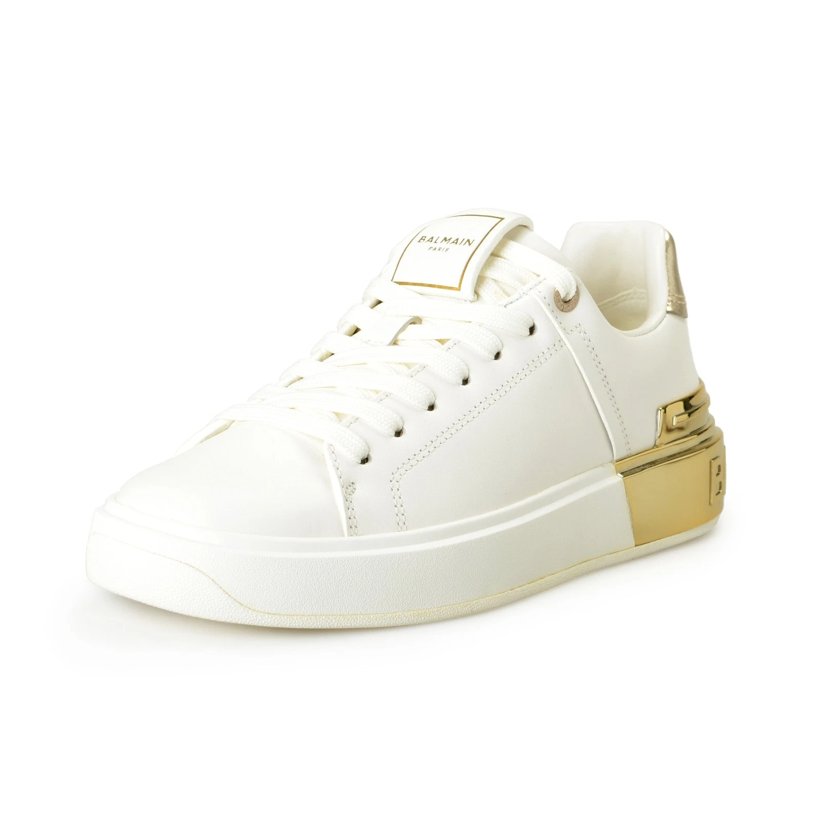 Balmain — Balmain Women's "B COURT" Leather Athletic Sneakers Shoes US 6 EUR 36