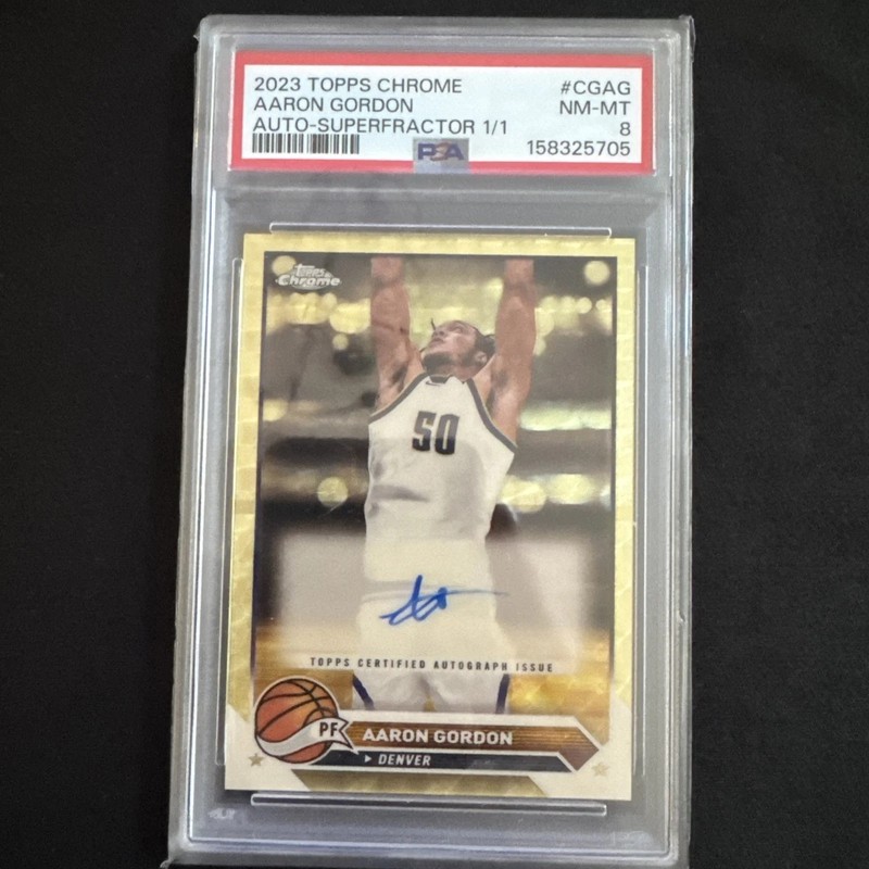2023 Topps Chrome Aaron Gordon #CGAG SuperFractor PSA 8