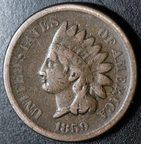 1859 INDIAN HEAD CENT - Near VF VERY FINE