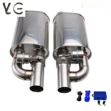 Set 3" In/out Adjust Sound valve Muffler Exhaust WITH Exhaust Valve 8.5'' *6 ''