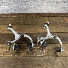 Vintage Shimano 600 BR-6208 Caliper Brakes Set Silver Road Bike Side Pull Japan