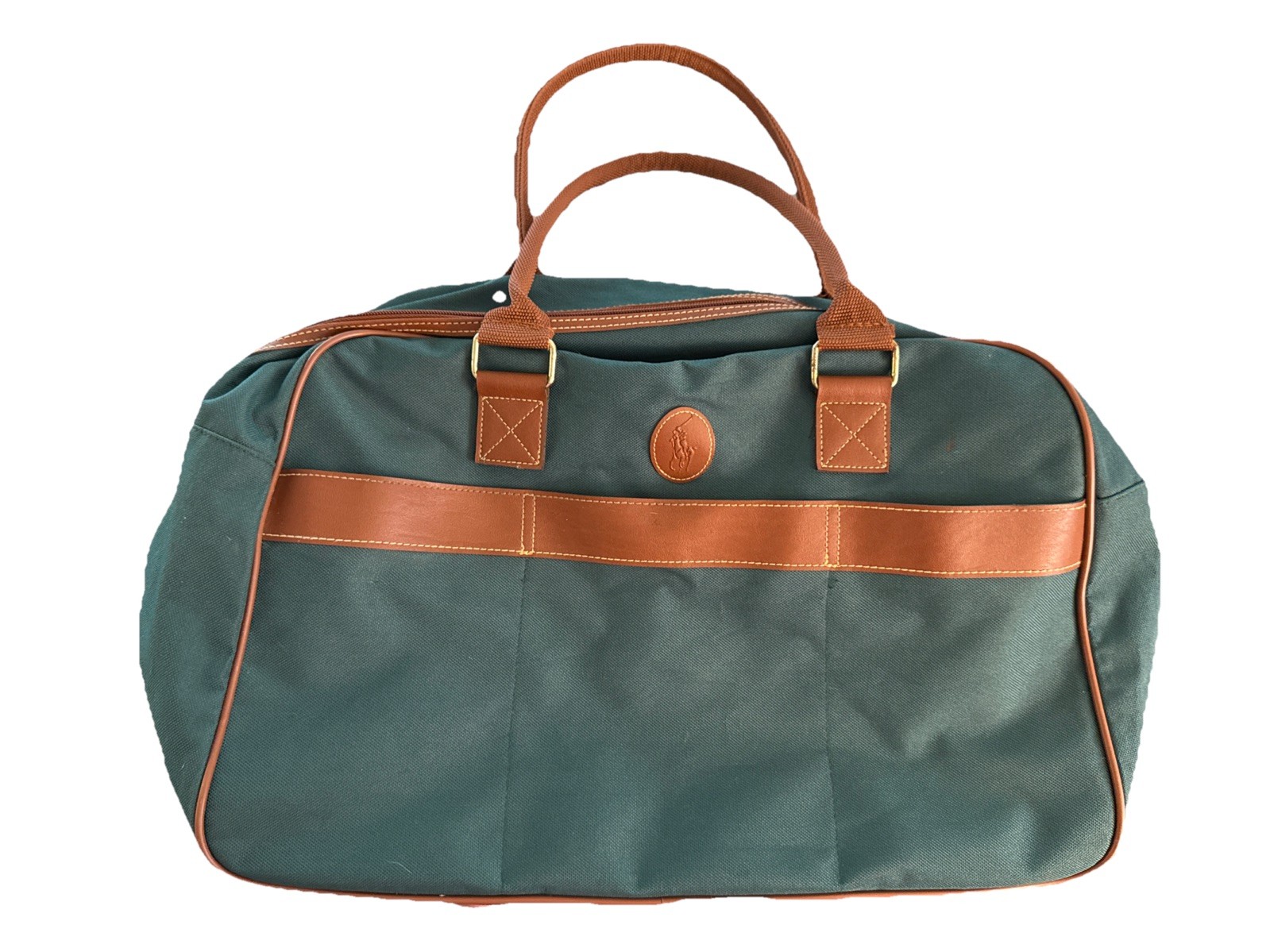 Vintage Polo Ralph Lauren Weekender Green Cabvas Classic Duffle Bag Travel