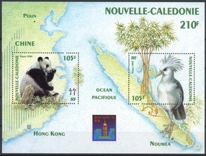 [G20.017] Nowa Kaledonia 1994 fauna ptaki Panda dobry arkusz bardzo drobny MNH