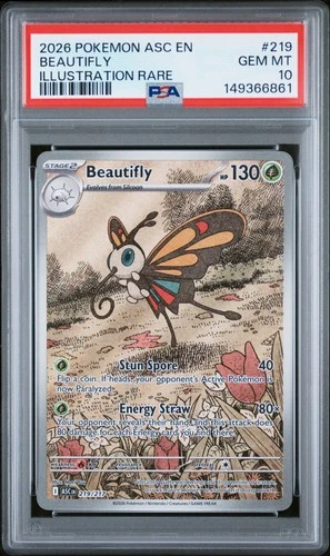 2026 POKEMON ASC EN-ASCENDED HEROES ILLUSTRATION RARE #219 BEAUTIFLY PSA 10