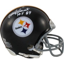 Mel Blount Autographed Pittsburgh Steelers TB VSR4 Mini Helmet HOF Beckett 55054