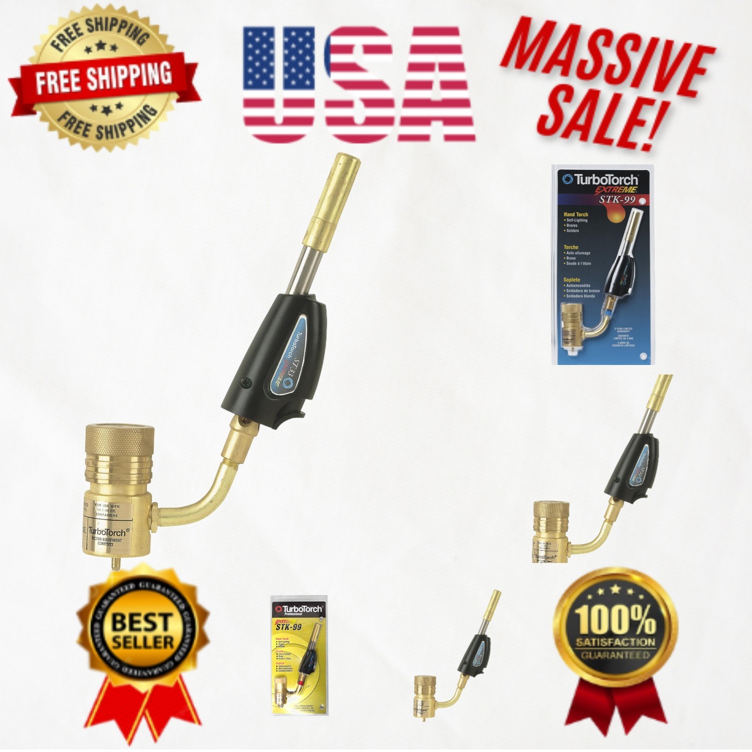 TurboTorch STK-99 Self-Lighting Swirl Torch - MAPP & LP Gas