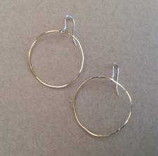 NEW SUNDANCE CHARM HANDMADE EARRINGS ARTISAN STERLING SILVER GOLD PLATED JEWELRY