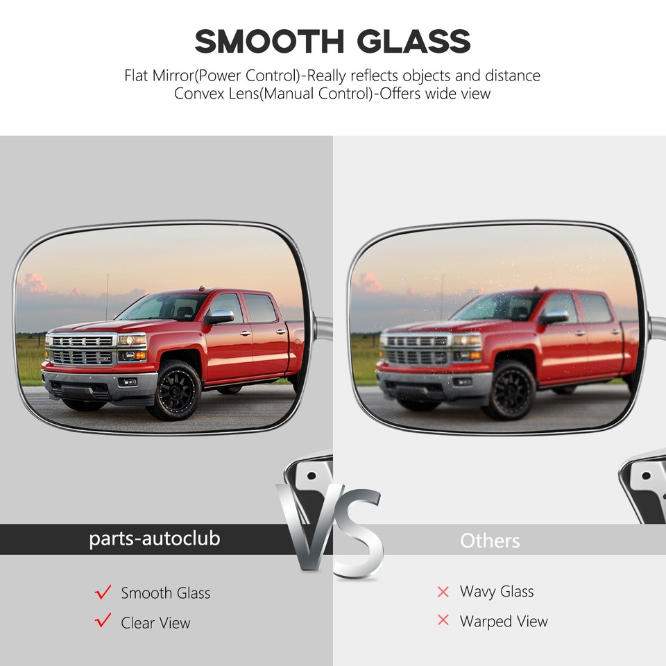 Jeep Tube Doors With Mirrors Manual Black Side View Mirror Pair For 1987-2002 Jeep Wrangler - Direct Replacement, No Signal Jeep Mirrors Doors Off - Foto 4