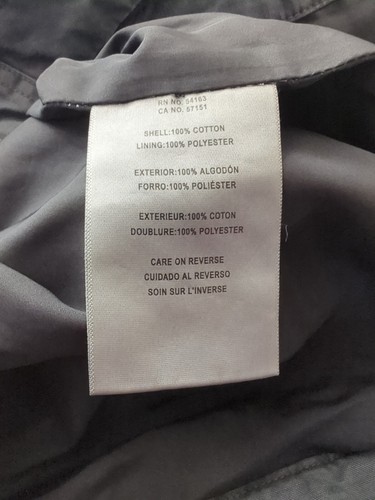 LEVIS Mens Cotton Gray Canvas Lined Military Zipper Snap Jacket Large XL NWT - Picture 14 of 17
