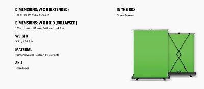 Elgato 10GAF9901 Green Screen Collapsible Chroma Key Panel Elgato 10GAF9901 Green Screen Collapsible Chroma Key Panel