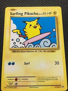 Details About Pokemon Xy Evolutions Surfing Pikachu 111108 Secret Rare