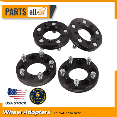 4PCS 1'' Inch 5x4.5'' to 5x5'' Wheel Adapters Fits Jeep JK WHEELS ON TJ YJ SJ XJ