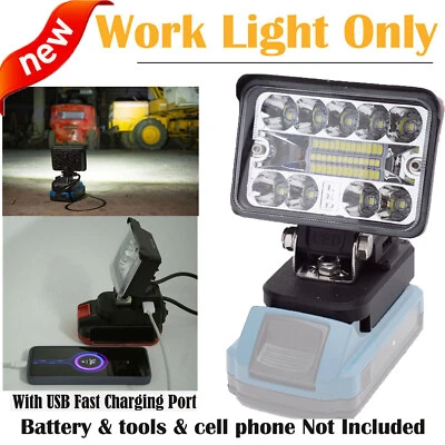 DEMKMILRI LED Work Light For Hercules 20V Lithium Battery Outdoor Cordless Lamp w/USB