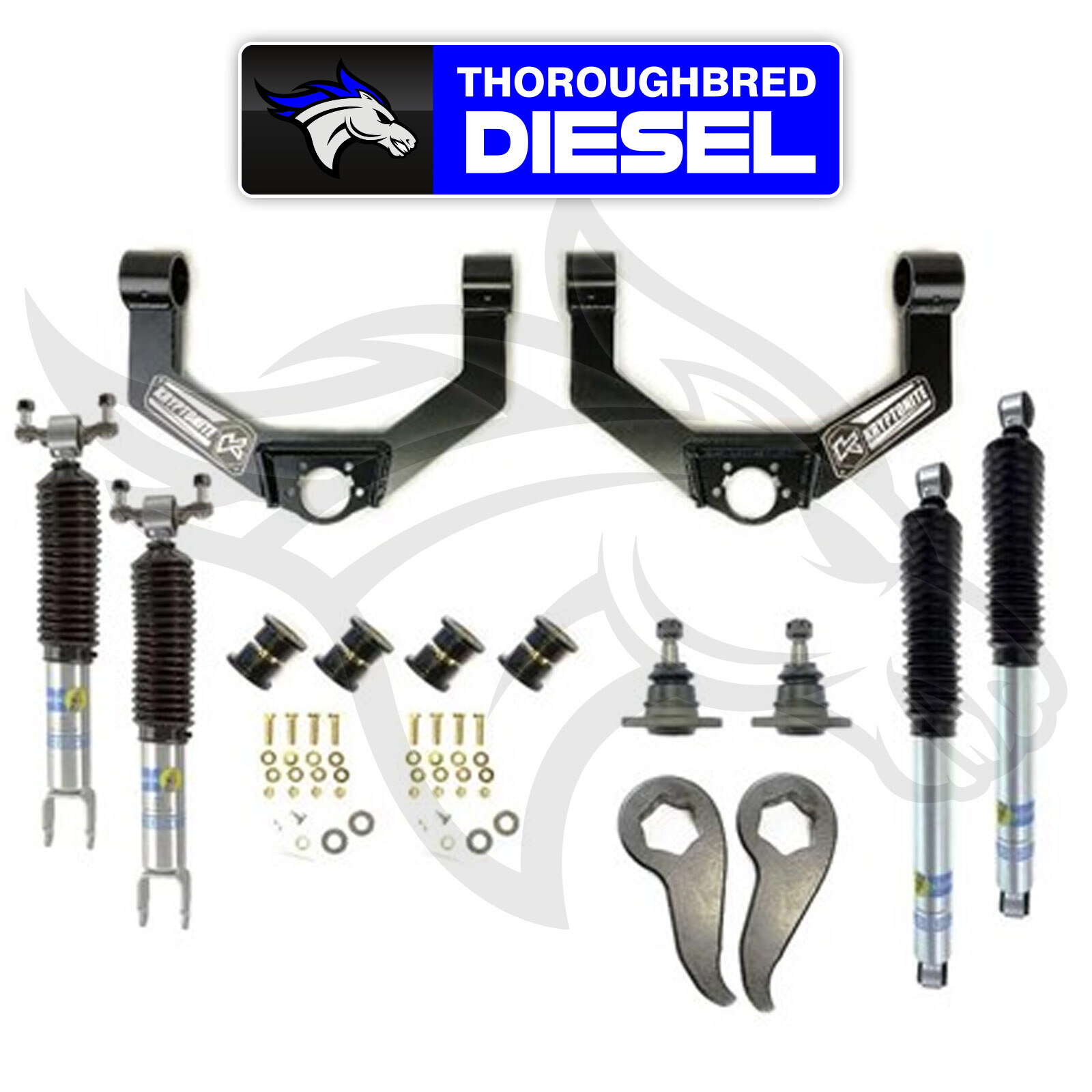 Kryptonite Stage 3 Leveling Kit w/Bilstein Shocks For 2020 GM Duramax