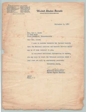 1953 US SENATOR LEVERETT SALTONSTALL Signed AUTOGRAPH / MASSACHUSETTS GOVERNOR