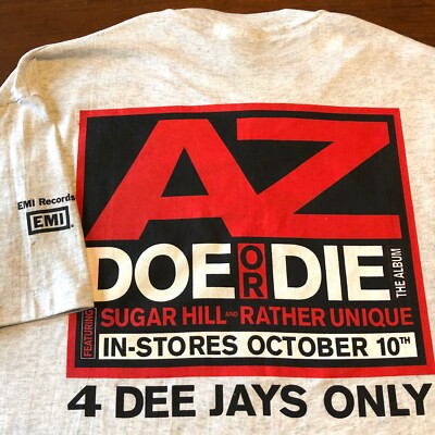 deadstock 1995 AZ doe or die NAS vtg 90s rap hip hop dj promo