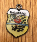 Vintage M Gladbach Enamel Silver Plated Travel Shield Charm — photo 3