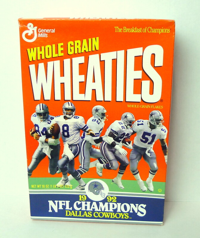 Dallas Cowboys Sealed Wheaties Cereal Box 1993 Super Bowl XXVIII eBay