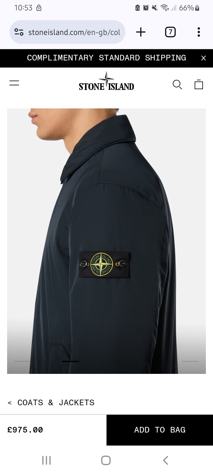 Stone Island Logo Patch Padded Long Coat image 6