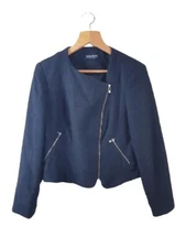 Select Womens Ladies Long Sleeve Black Full Zip Basic Jacket 16UK Regular