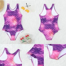 Girl Swimwear Bikini Jumpsuit Sleeveless Bodysuit Bathing Cosplay Athletic