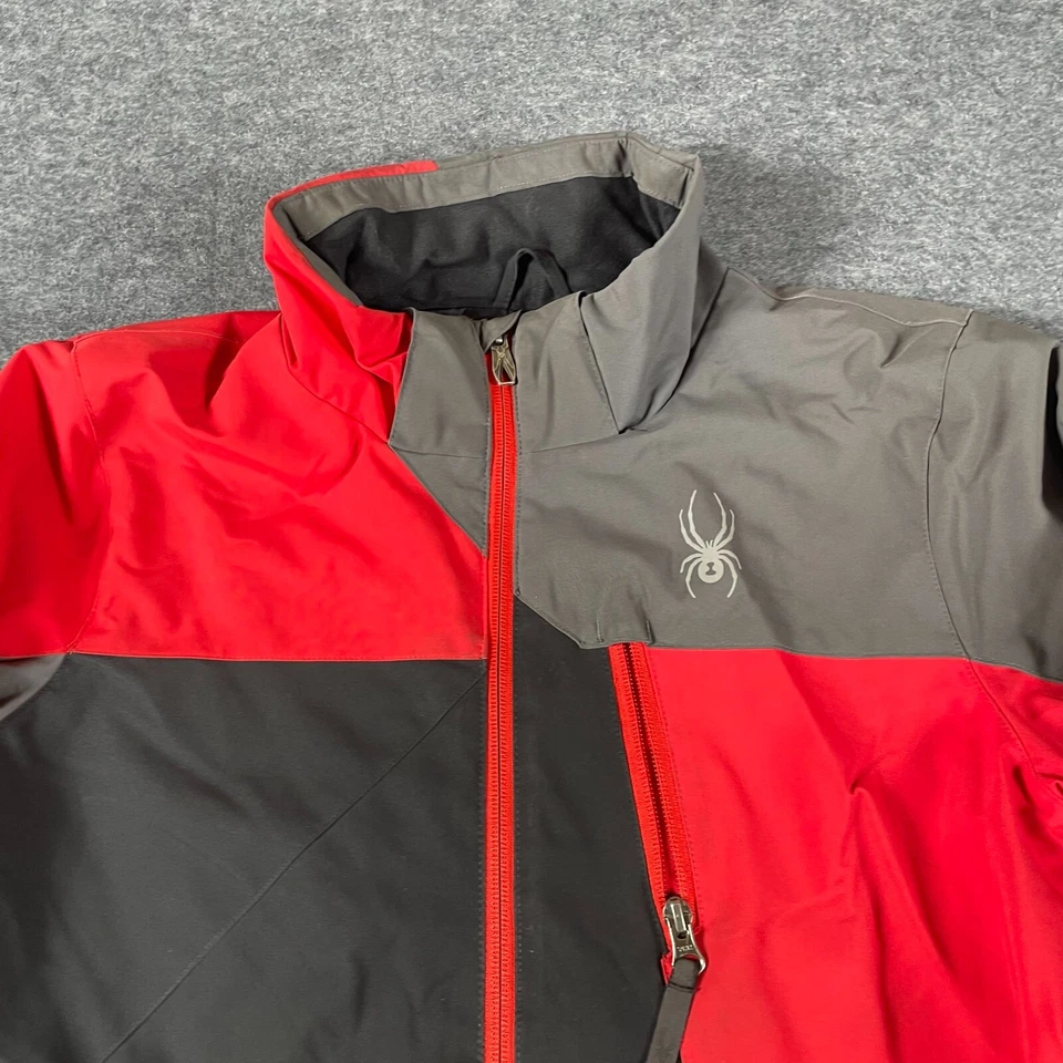 Sypder Jacket Boys 16 Red Black Full Zip Insulated Ski Racing Mock Winter Skiing - Image 4 of 4