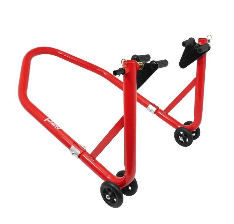 Lève-béquille stand moto avant universel acier rouge garage