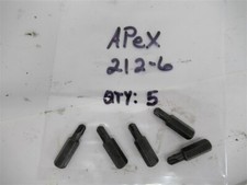 Apex 212-6 , 1/4'' Torq - Set #6 Hex Insert Bit (PK 5)