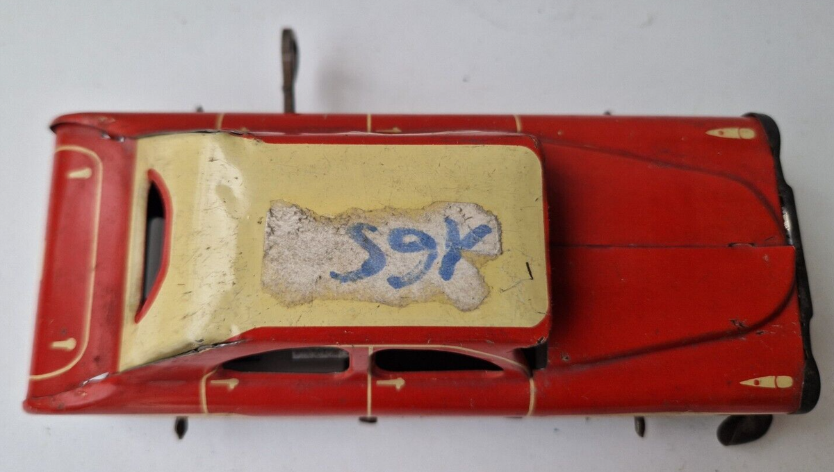 PEU COURANT PORSCHE Rallye mécanique Joustra jouet ancien en tôle lithographié EUR 179,99 - FR