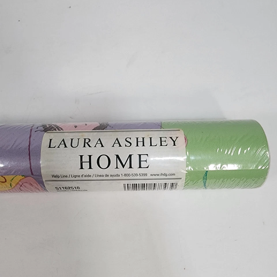 Lote de 3 rollos sellados multicolores de papel de pared Laura Ashley vintage años 90  Foto 4 de 4