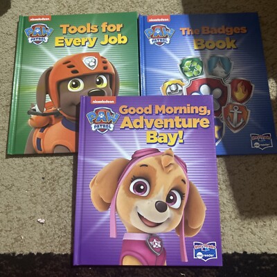 Paw Patrol Children's Picture Book Hardcover Cartoon Nickelodeon Lot Of 3