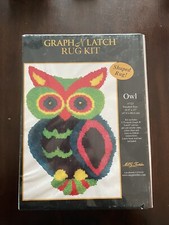 Graph N' Latch OWL Latch Hook Rug Kit Size 18.5 X 27 Yarn Hobby Crafts 37723