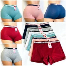 3or6Pack Women's Sports Cotton Boxer Shorts BoyShorts Yoga Fitness Gym 6826 S~3X