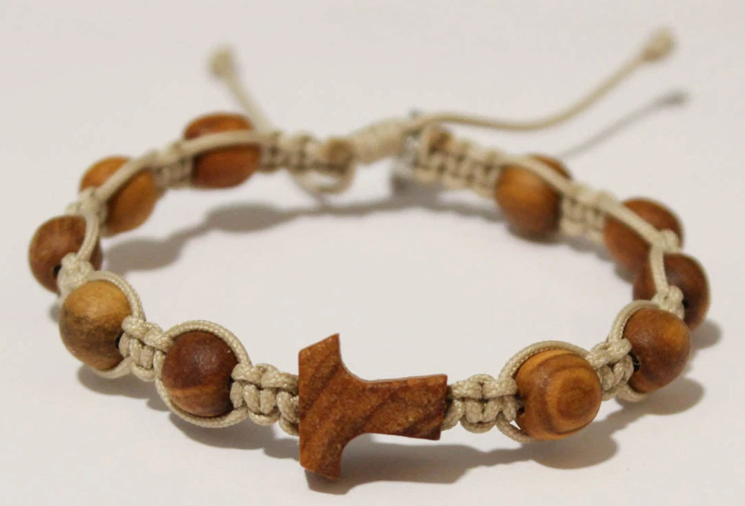 Olive wood shop bead bracelet