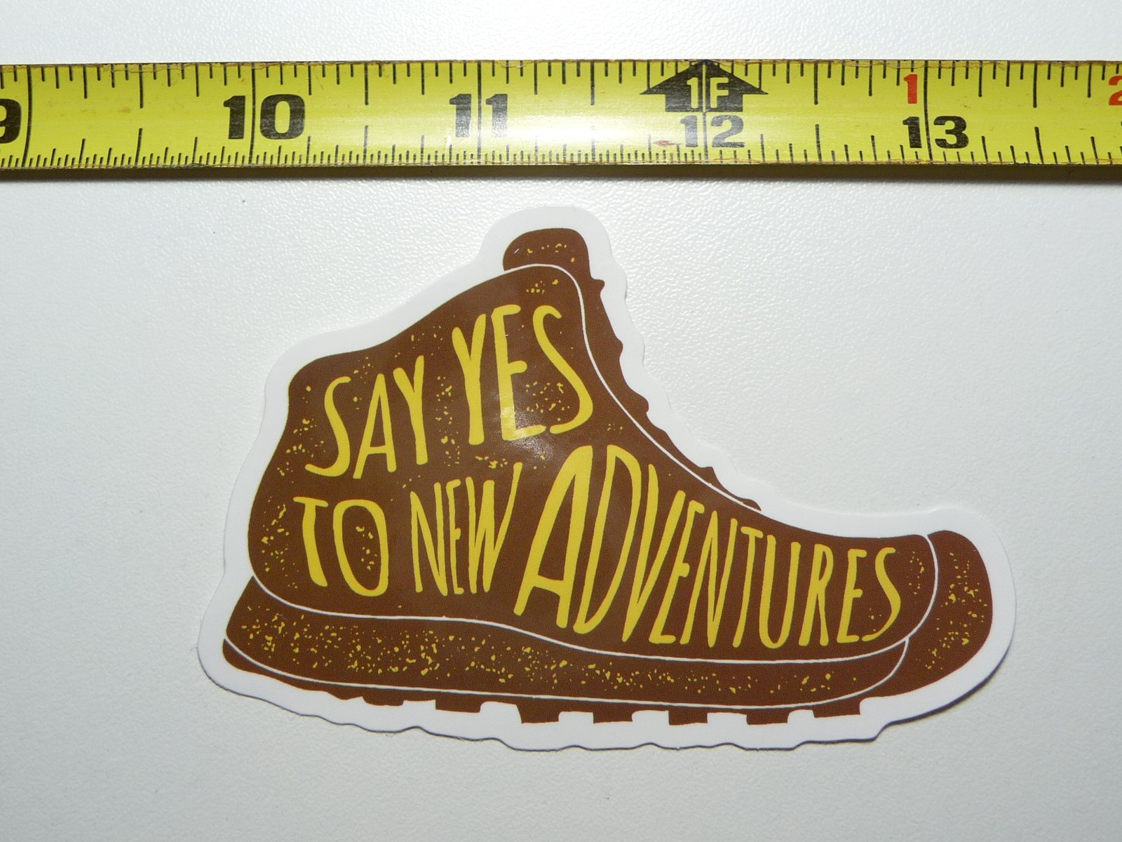 SAY YES TO NEW ADVENTURES BOOT DECAL STICKER CAMPING OUTDOORS HIKE HIKING NATURE