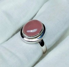 925 Sterling Silver Ring Rose Quartz Ring Handmade Ring Fine Jewelry R51