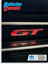 GT GRILLE Emblem Overlay Decal Sticker - 19-23 Dodge Challenger GT