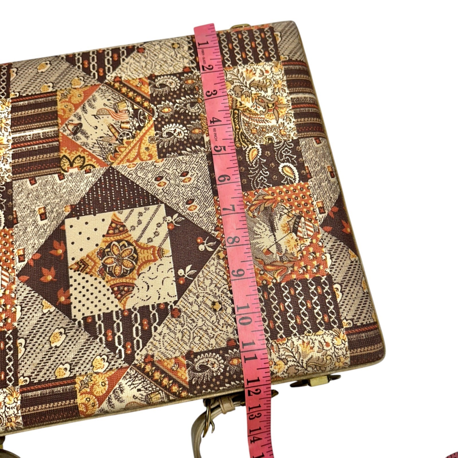 Vintage Patchwork Tapestry Briefcase With Handle … - image 13