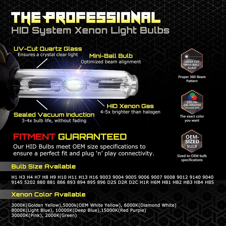 Kit de conversión HID para faros antiniebla Nissan Altima 1993-2024 H4 H11 9007 Foto 3 de 4